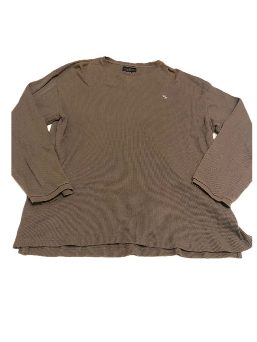 Moose Creek Men’s 2XL Taupe Colored Waffle Knit Long Sleeve Casual Shirt
